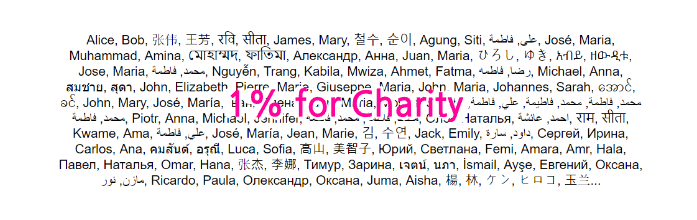 1% for Charity